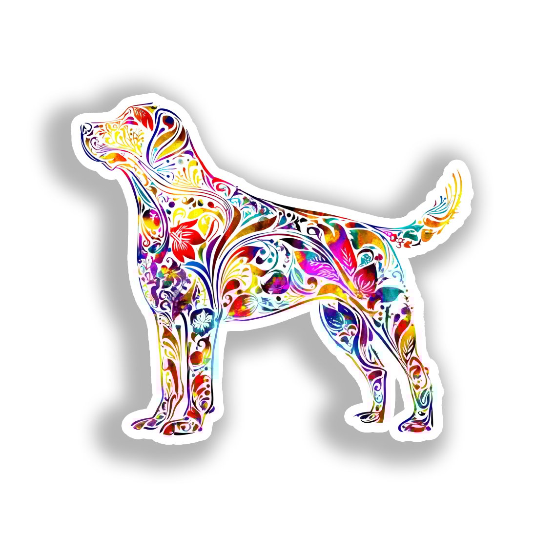 Labrador Retriever Dog Vinyl Decal Sticker for Car, Laptop, Tumbler and more # A019490-4" x 4"