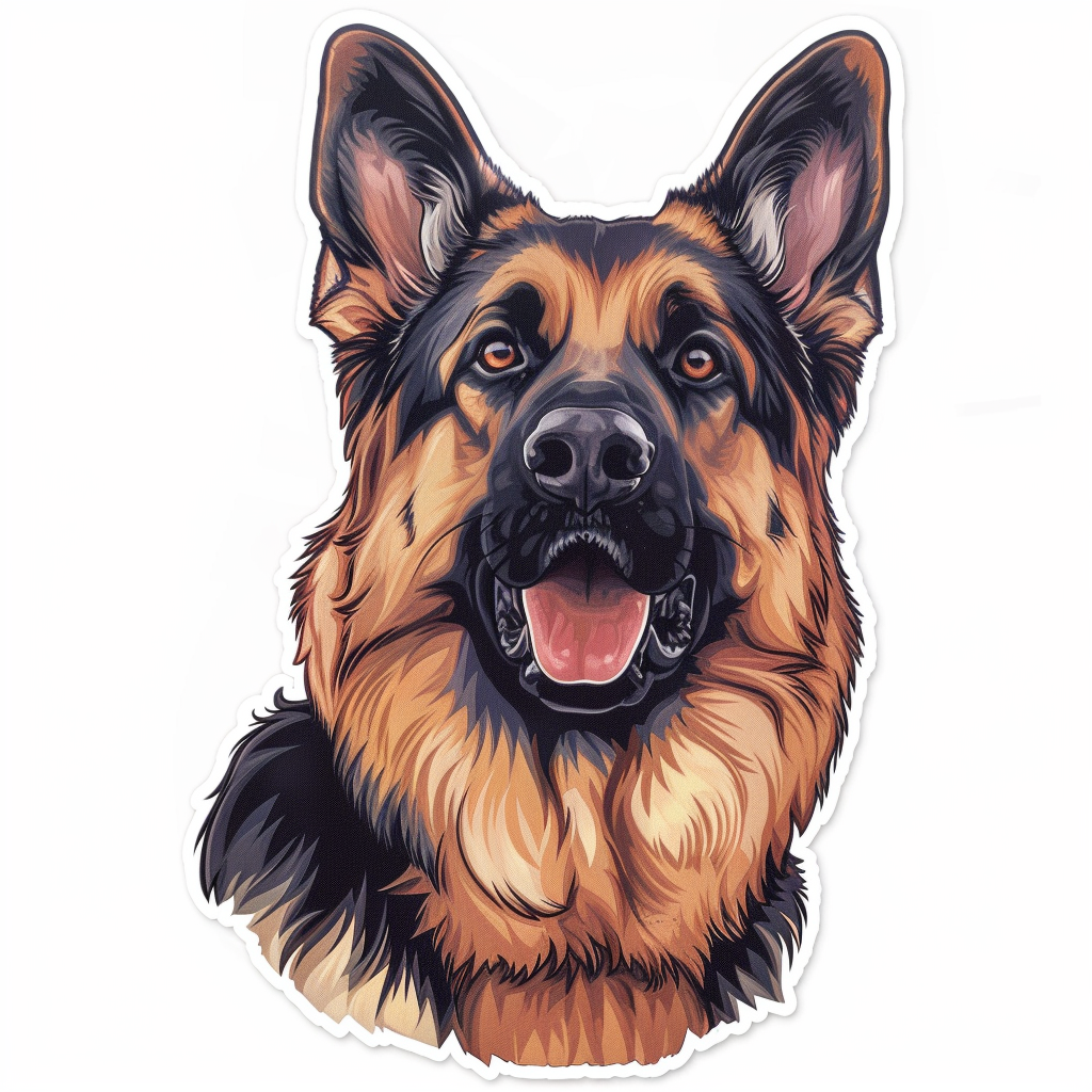German Shepherd Dog Vinyl Decal Sticker for Car, Laptop, Tumbler and more # F011659