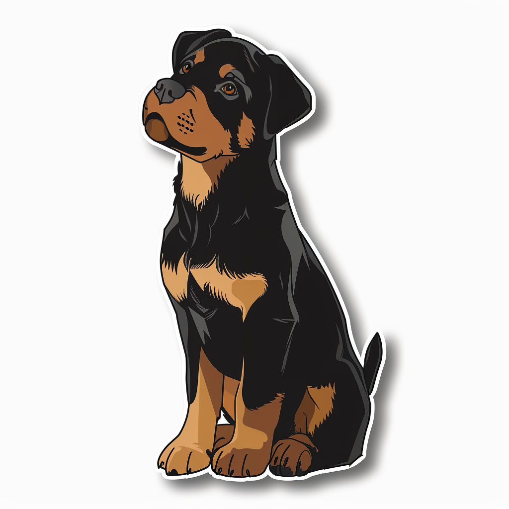 Rottweiler Dog Vinyl Decal Sticker for Car, Laptop, Tumbler and more # F07391