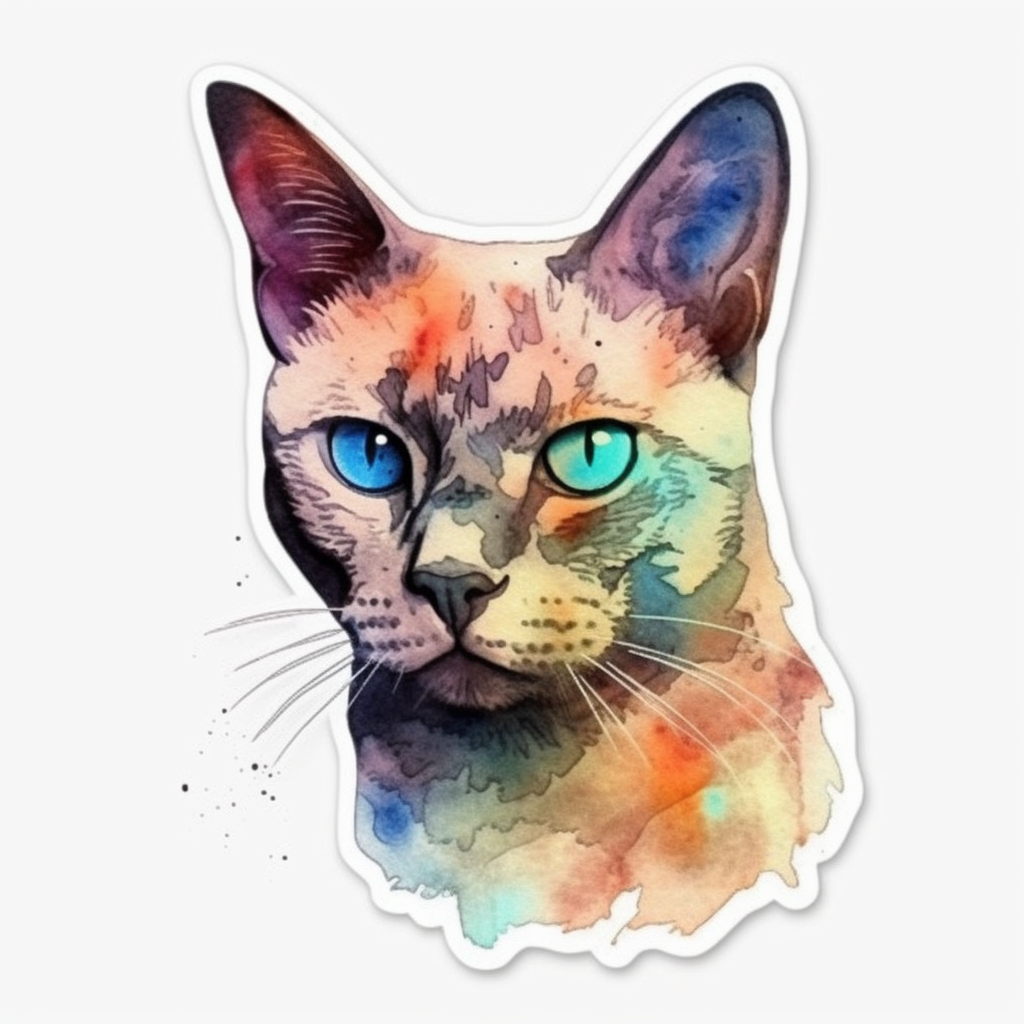 Burmese Cat Vinyl Decal Sticker for Car, Laptop, Tumbler and more # F010723