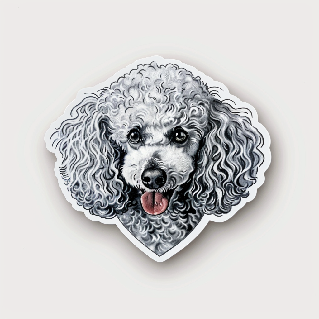 Poodle Dog heartcore Vinyl Decal Sticker for Car, Laptop, Tumbler and more # F012367
