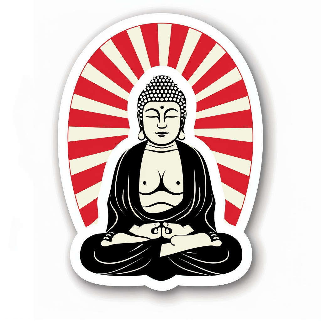Buddha majestic Expressive surreal Vinyl Decal Sticker for Car, Laptop, Tumbler and more # F017087