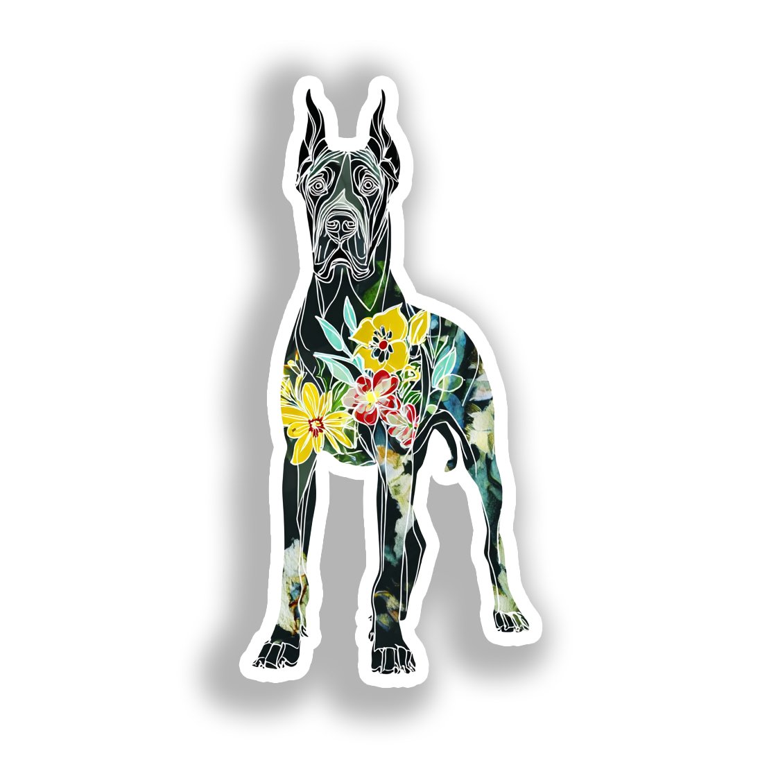 Great Dane Dog Vinyl Decal Sticker for Car, Laptop, Tumbler and more # A019530-4" x 4"