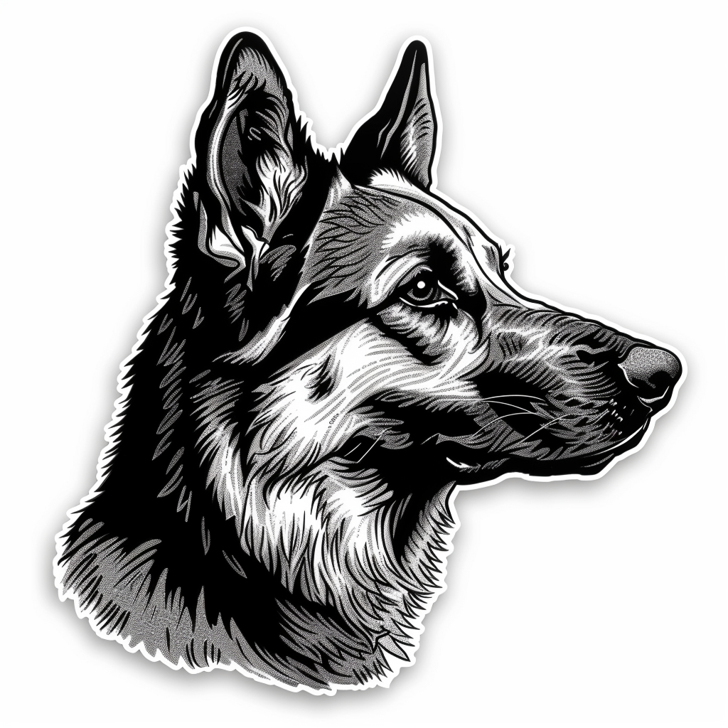 German Shepherd Dog Vinyl Decal Sticker for Car, Laptop, Tumbler and more # F07677