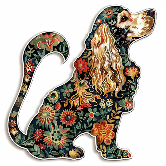 Cocker Spaniel Dog majestic Expressive surreal Vinyl Decal Sticker for Car, Laptop, Tumbler and more # F019721-4" x 4"