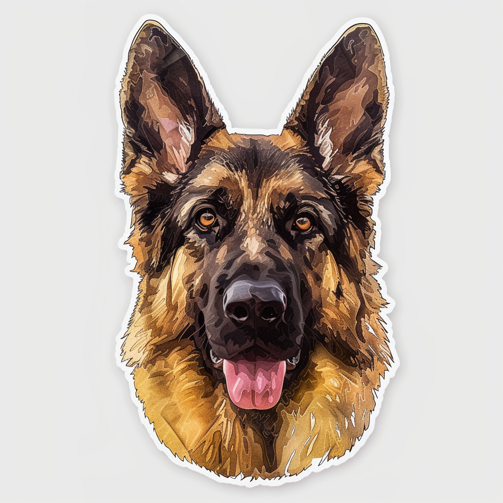 German Shepherd Dog Vinyl Decal Sticker for Car, Laptop, Tumbler and more # F07270