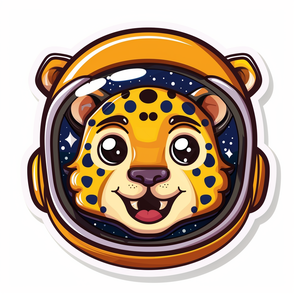 Leopard majestic Expressive surreal Vinyl Decal Sticker for Car, Laptop, Tumbler and more # F022619