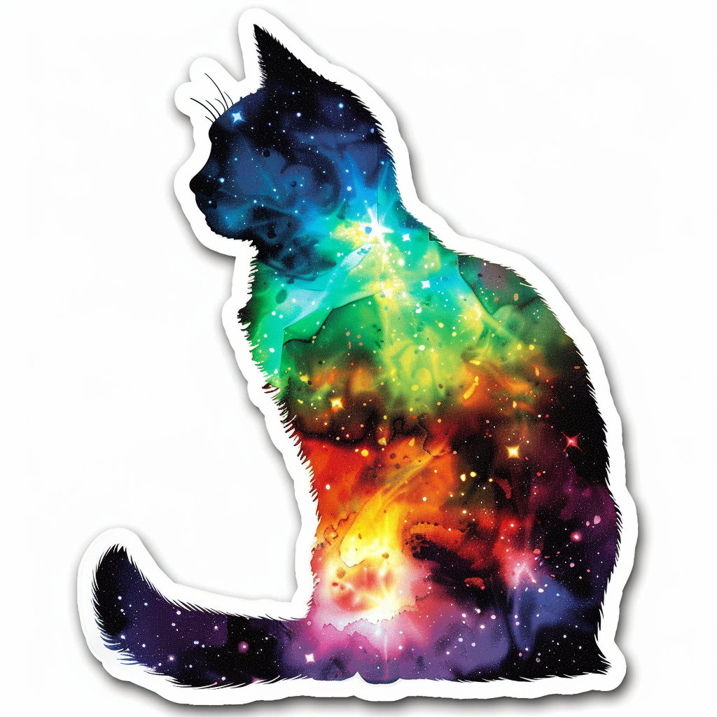 American Shorthair Cat majestic Expressive surreal Vinyl Decal Sticker for Car, Laptop, Tumbler and more # F018866