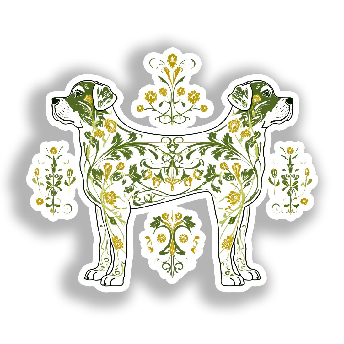 Rottweiler Dog Vinyl Decal Sticker for Car, Laptop, Tumbler and more # A017980-4" x 4"