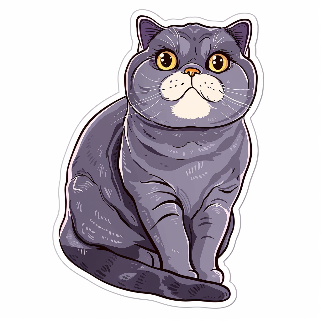 Scottish Fold cat Vinyl Decal Sticker for Car, Laptop, Tumbler and more # F07892