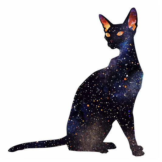 Abyssinian Cat astronaut majestic Expressive surreal Vinyl Decal Sticker for Car, Laptop, Tumbler and more # F021676-4" x 4"