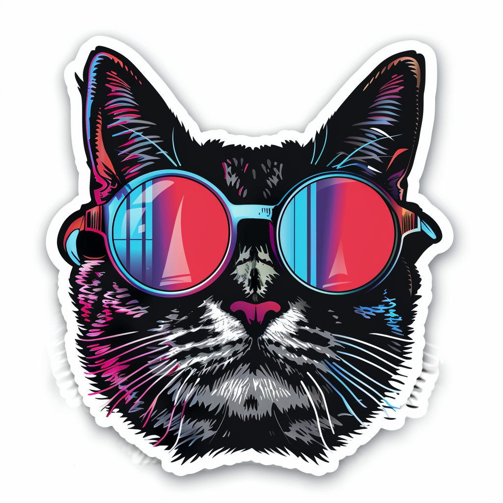 American Shorthair Cat majestic Expressive surreal Vinyl Decal Sticker for Car, Laptop, Tumbler and more # F018648