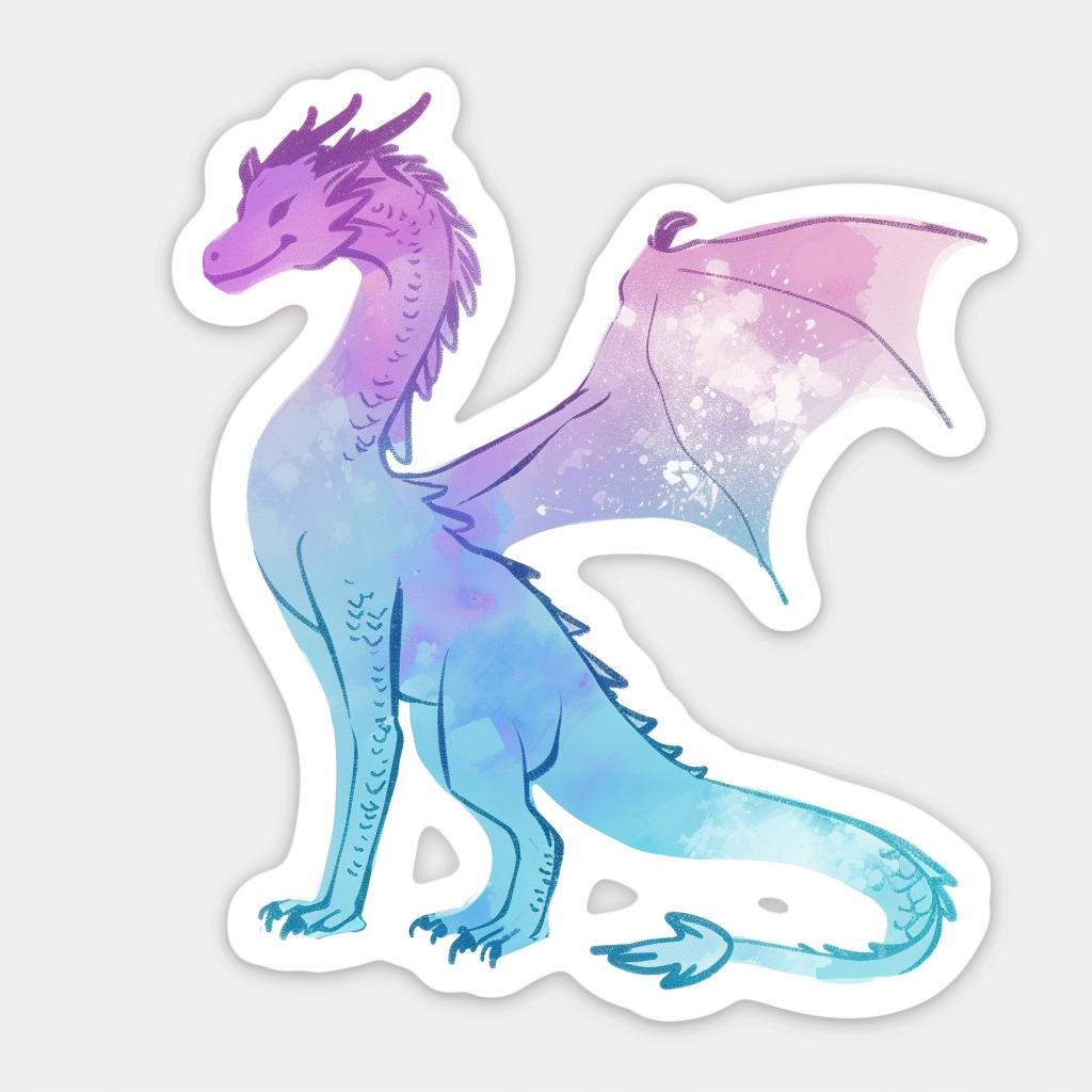 Sticker of a Dragon majestic Expressive surreal Vinyl Decal Sticker for Car, Laptop, Tumbler and more # F019157