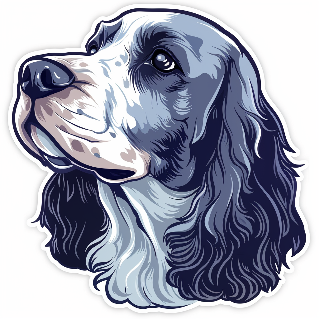Sticker of a Cocker Spaniel Dog majestic Expressive surreal Vinyl Decal Sticker for Car, Laptop, Tumbler and more # F020184
