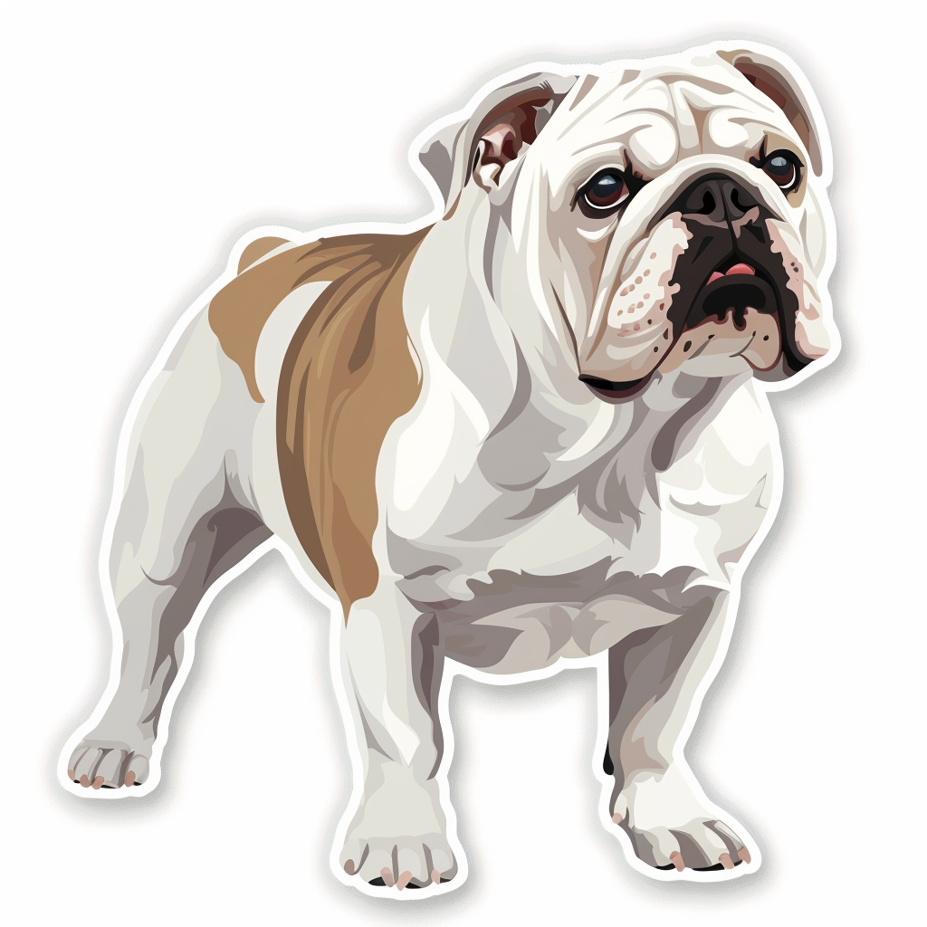 Bulldog Dog majestic Expressive surreal Vinyl Decal Sticker for Car, Laptop, Tumbler and more # F017354