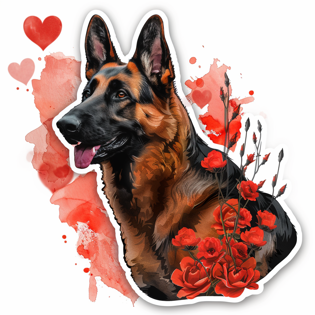 German Shepherd Dog Vinyl Decal Sticker for Car, Laptop, Tumbler and more # F011277