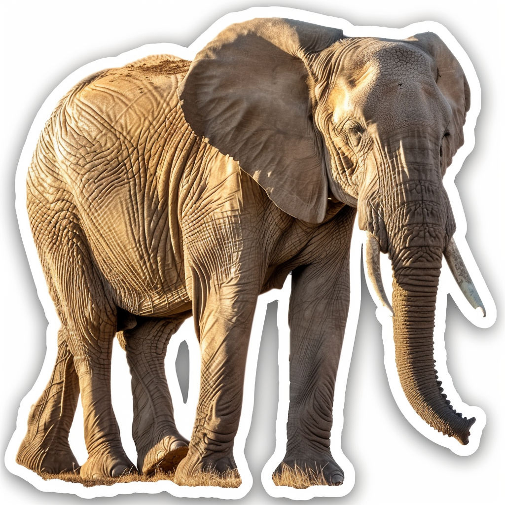 Elephant Expressive surreal Vinyl Decal Sticker for Car, Laptop, Tumbler and more # F022165-4" x 4"