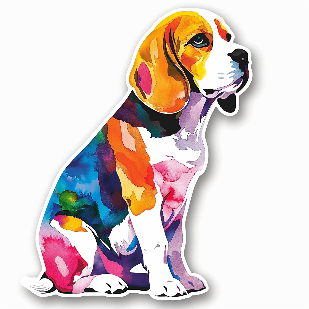 Beagle dog Vinyl Decal Sticker for Car, Laptop, Tumbler and more # F012148