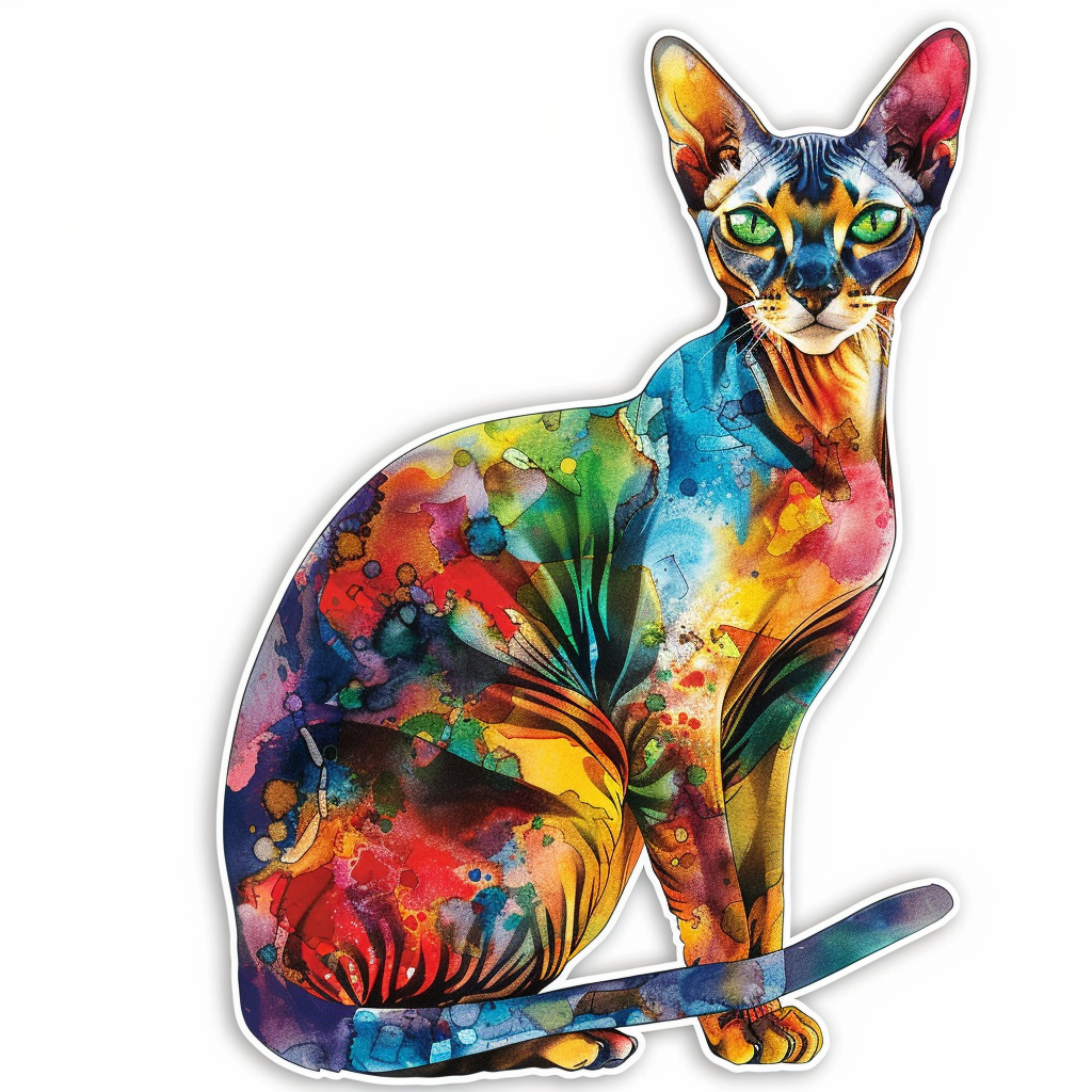 Abyssinian Cat astronaut majestic Expressive surreal Vinyl Decal Sticker for Car, Laptop, Tumbler and more # F021140-4" x 4"