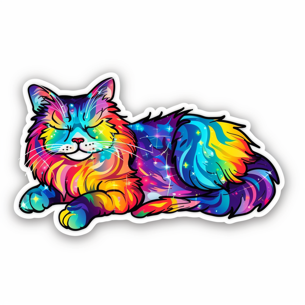 Sticker of a Persian Cat galaxy majestic Expressive surreal Vinyl Decal Sticker for Car, Laptop, Tumbler and more # F016359