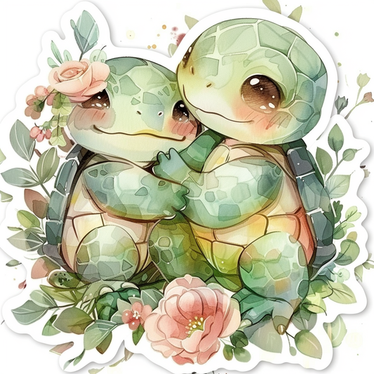 turtle majestic Expressive surreal Vinyl Decal Sticker for Car, Laptop, Tumbler and more # F022110-4" x 4"