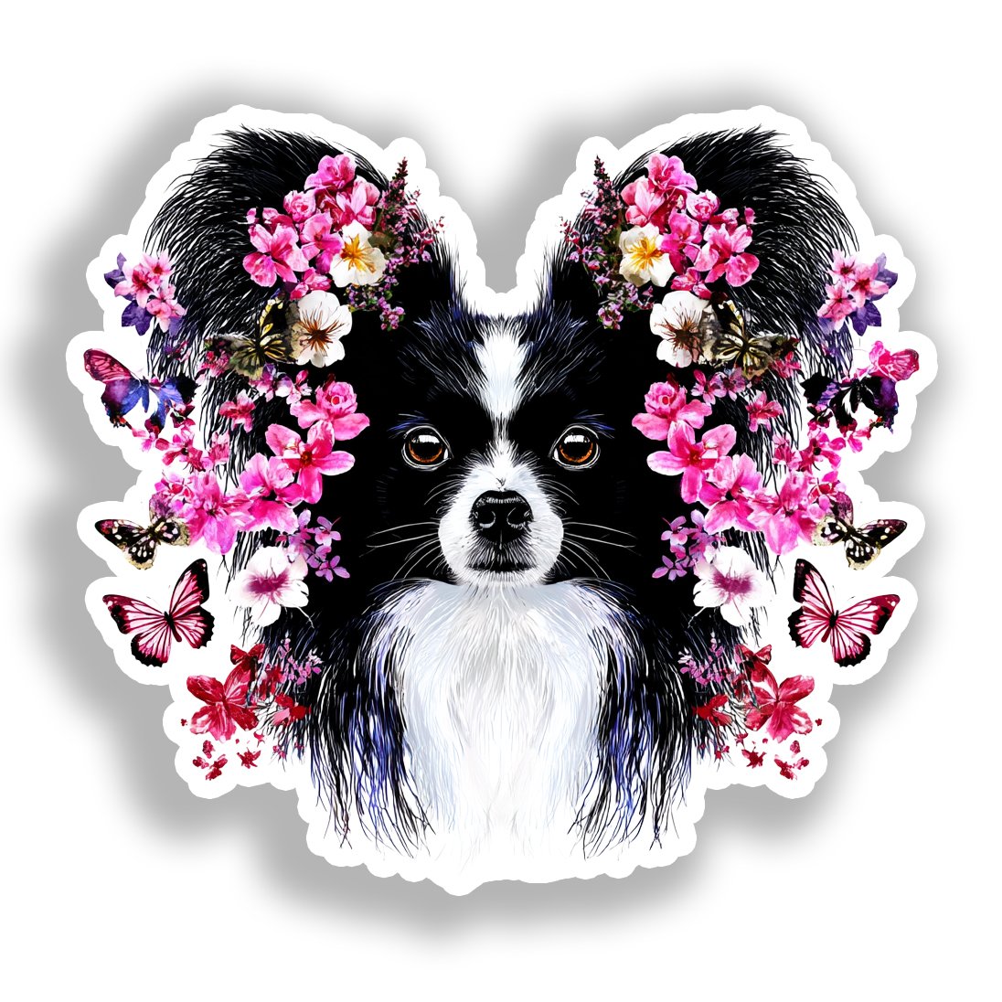 Papillon Dog Vinyl Decal Sticker for Car, Laptop, Tumbler and more # A019262-4" x 4"