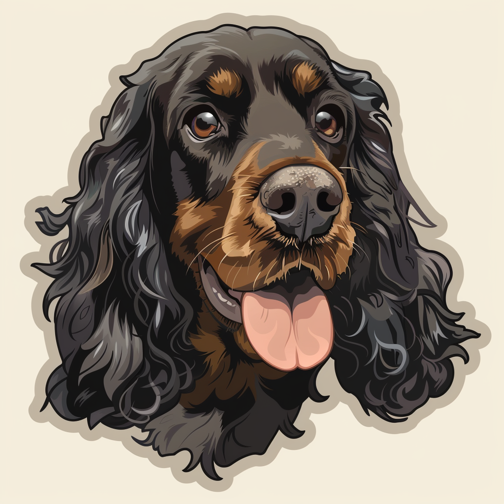 Cocker Spaniel Dog majestic Expressive surreal Vinyl Decal Sticker for Car, Laptop, Tumbler and more # F019745-4" x 4"