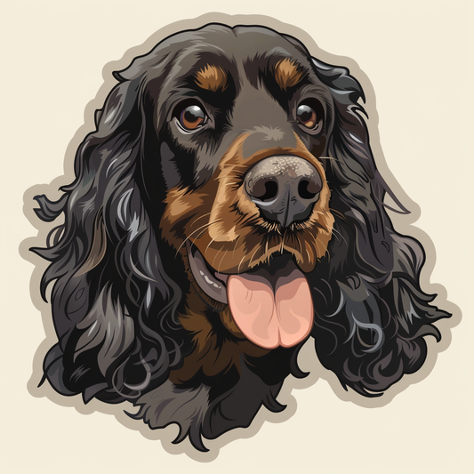 Cocker Spaniel Dog majestic Expressive surreal Vinyl Decal Sticker for Car, Laptop, Tumbler and more # F019745-4" x 4"