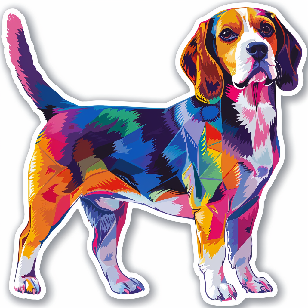 Beagle dog Vinyl Decal Sticker for Car, Laptop, Tumbler and more # F012117