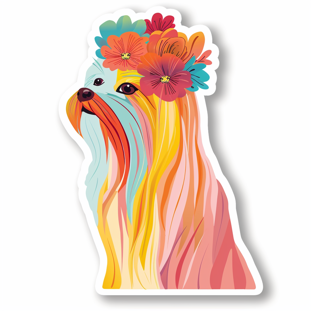 Yorkshire Terrier Dog Vinyl Decal Sticker for Car, Laptop, Tumbler and more # F07524