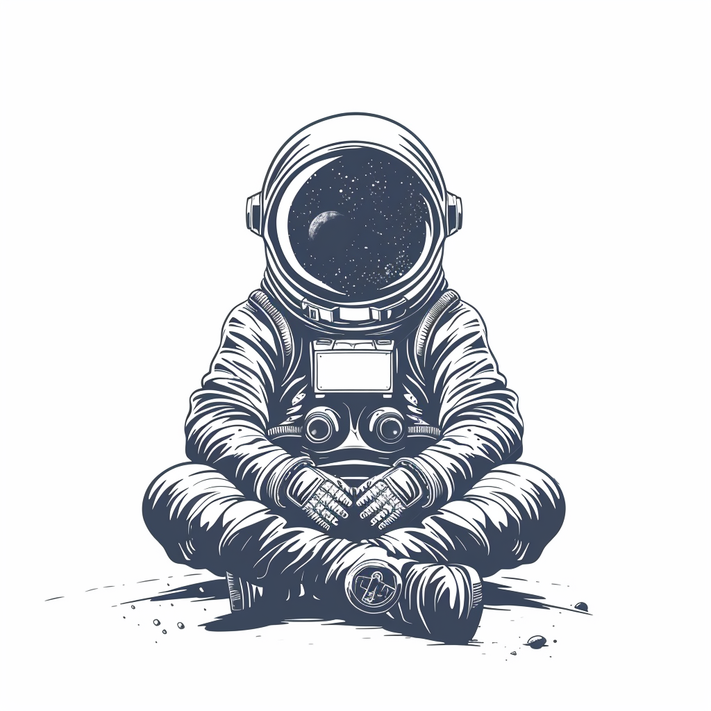 Astronaut majestic Expressive surreal Vinyl Decal Sticker for Car, Laptop, Tumbler and more # F016941