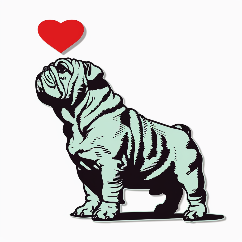 Bulldog Dog majestic Expressive surreal Vinyl Decal Sticker for Car, Laptop, Tumbler and more # F017473