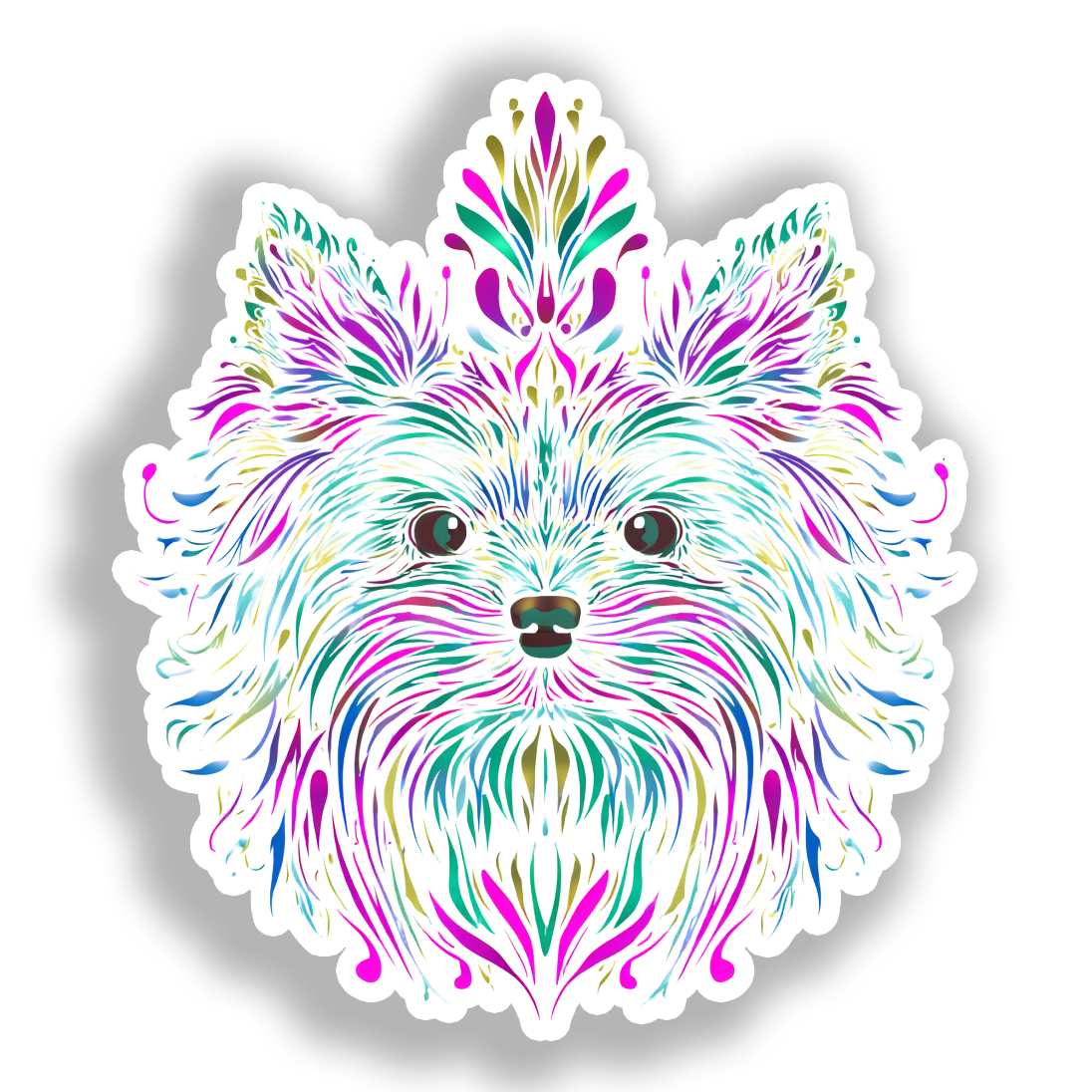 Yorkshire Terrier Dog Vinyl Decal Sticker for Car, Laptop, Tumbler and more # A017101-4" x 4"