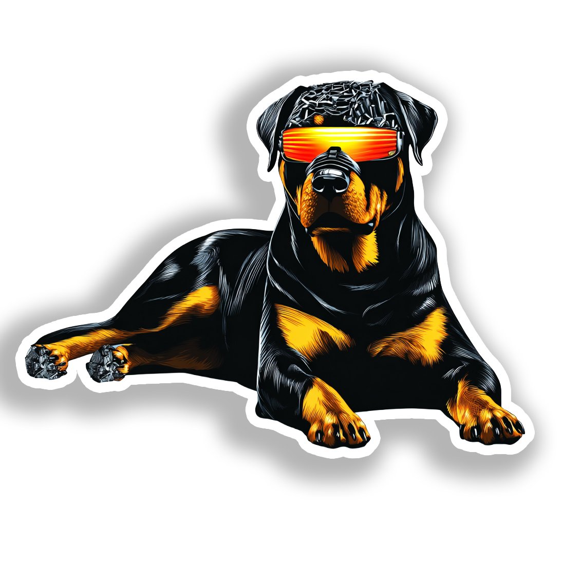 Rottweiler Dog Vinyl Decal Sticker for Car, Laptop, Tumbler and more # A018025-4" x 4"