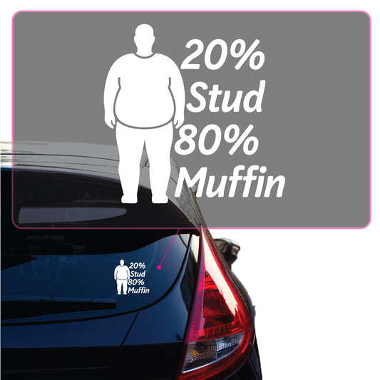 Stud Muffin Transfer Vinyl Decal Sticker for Car, Laptop, Tumbler and more # A019813-4" x 4"