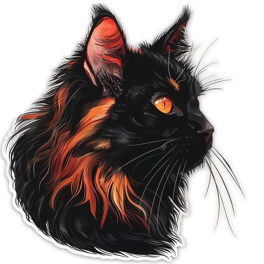 Maine Coon cat Vinyl Decal Sticker for Car, Laptop, Tumbler and more # F07754