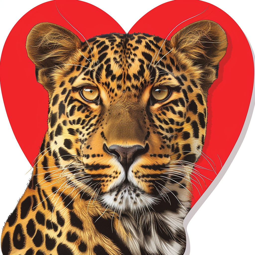 Leopard majestic Expressive surreal Vinyl Decal Sticker for Car, Laptop, Tumbler and more # F022531