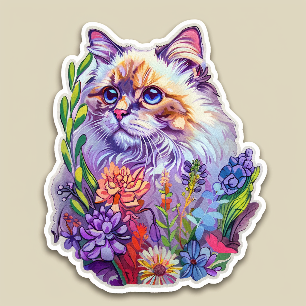 Ragdoll Cat Vinyl Decal Sticker for Car, Laptop, Tumbler and more # F07982