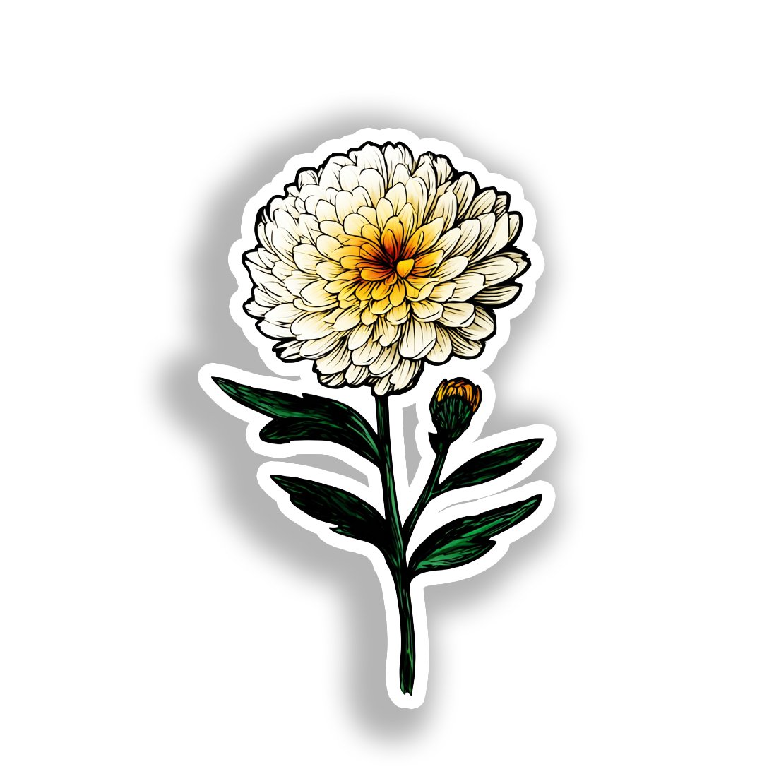 Aster Flower Vinyl Decal Sticker for Car, Laptop, Tumbler and more # A018754-4" x 4"