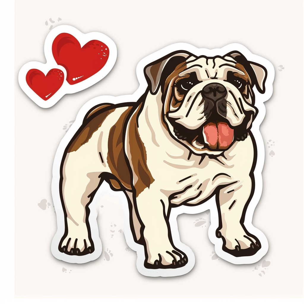 Bulldog Dog majestic Expressive surreal Vinyl Decal Sticker for Car, Laptop, Tumbler and more # F017461