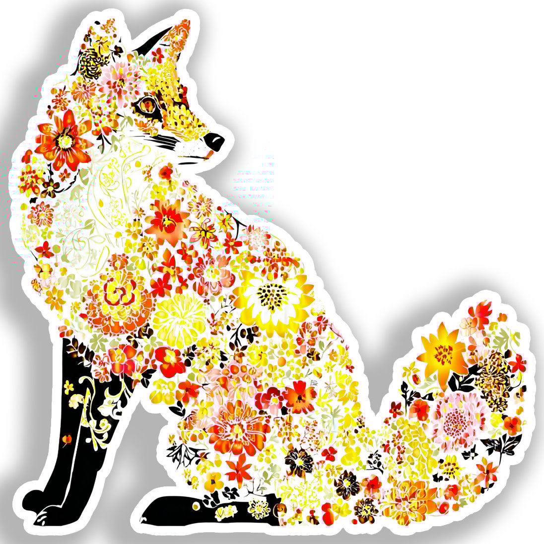 Fox Vinyl Decal Sticker for Car, Laptop, Tumbler and more # A019085-4" x 4"