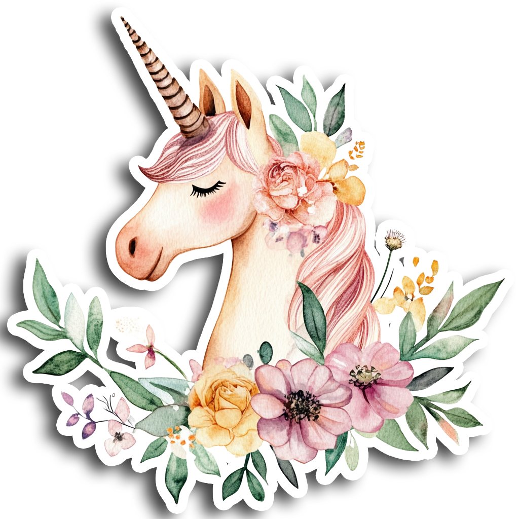 Unicorn Vinyl Decal Sticker for Car, Laptop, Tumbler and more # A017041-16" x 16"