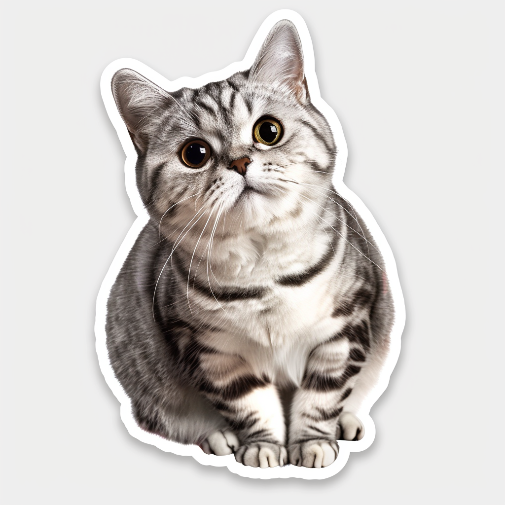 American Shorthair Cat majestic Expressive surreal Vinyl Decal Sticker for Car, Laptop, Tumbler and more # F018839