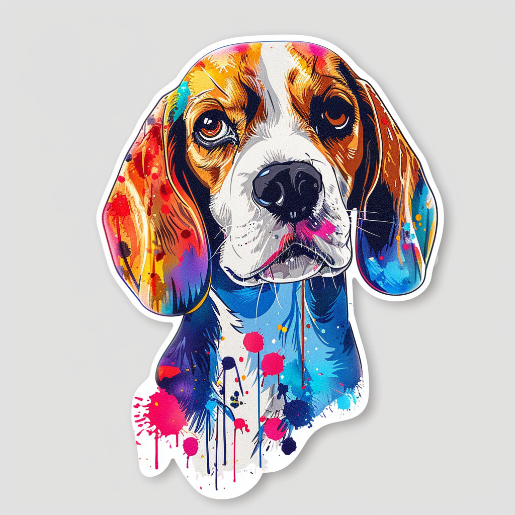 Beagle dog Vinyl Decal Sticker for Car, Laptop, Tumbler and more # F012058
