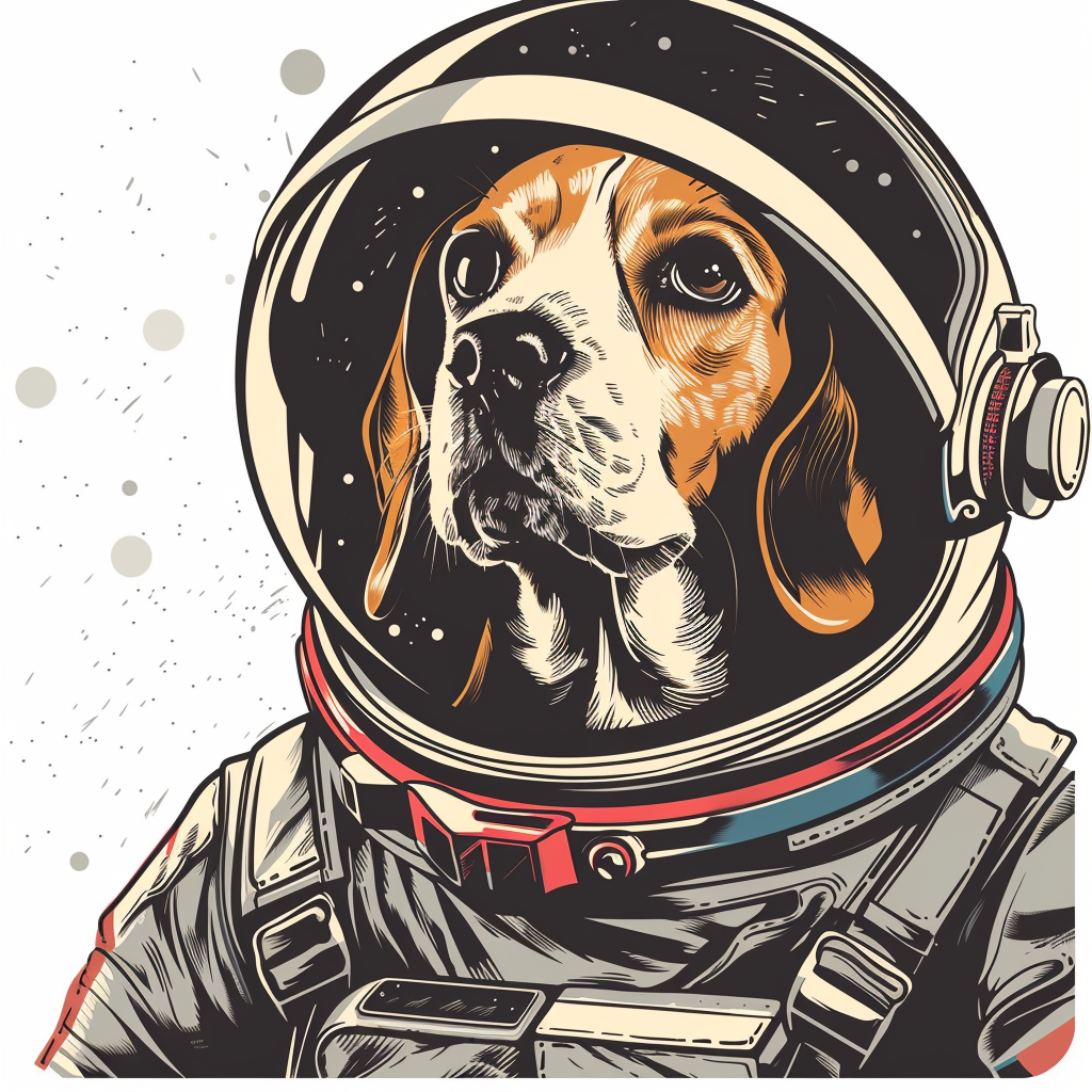 Beagle dog astronaut Vinyl Decal Sticker for Car, Laptop, Tumbler and more # F011876