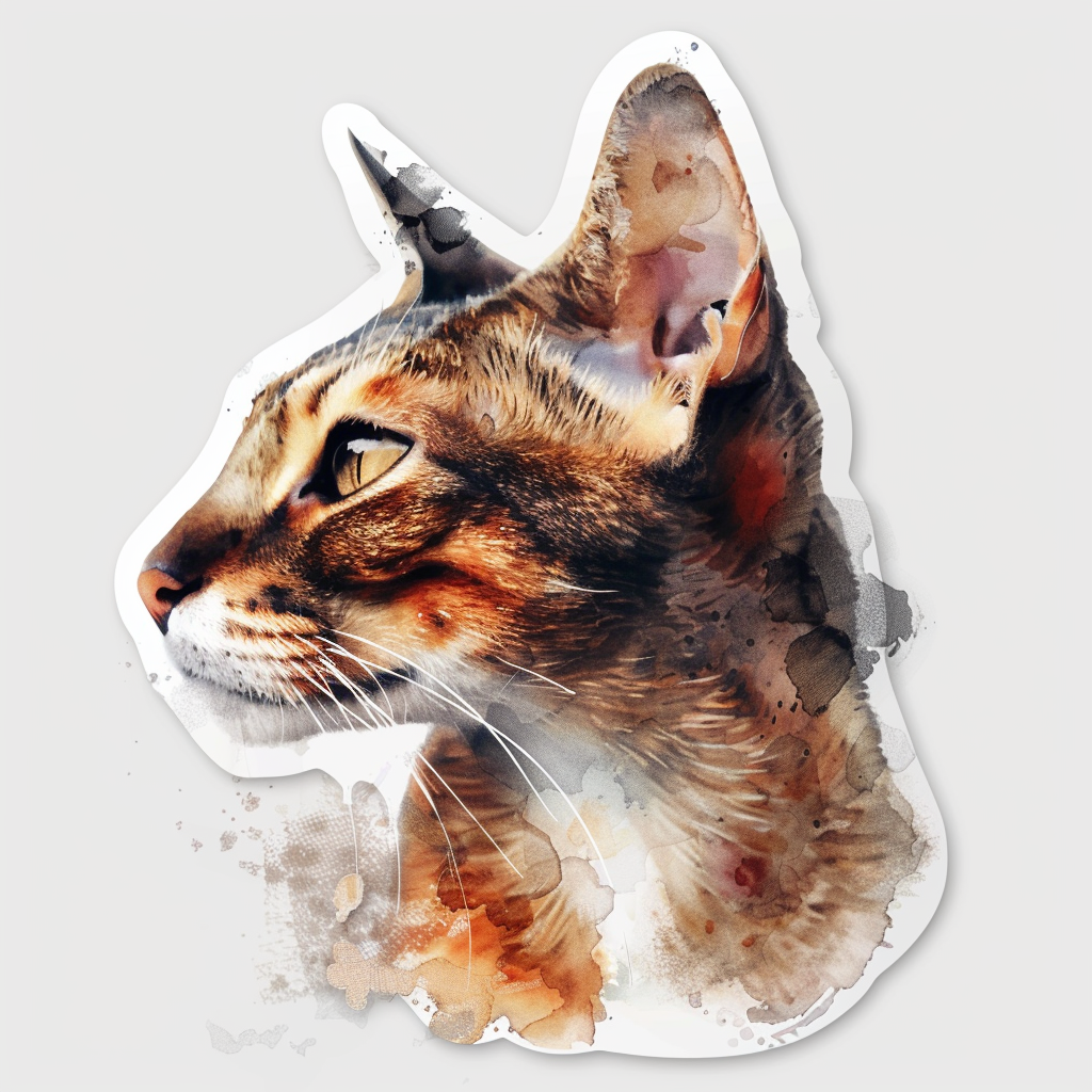 Abyssinian cat Vinyl Decal Sticker for Car, Laptop, Tumbler and more # F07869