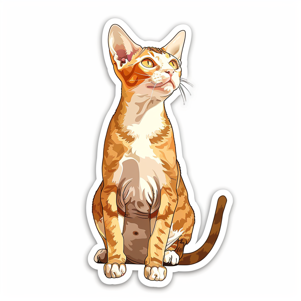 Devon Rex Cat Vinyl Decal Sticker for Car, Laptop, Tumbler and more # F09806
