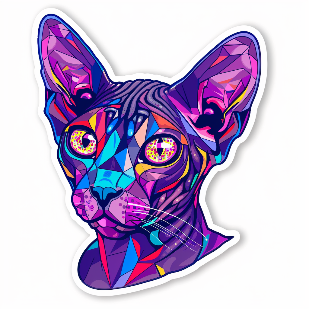 Sphynx Cat Vinyl Decal Sticker for Car, Laptop, Tumbler and more # F010011