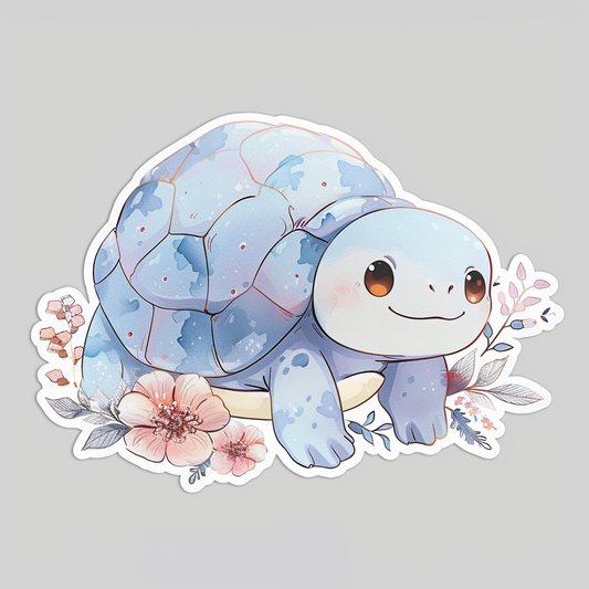 turtle majestic Expressive surreal Vinyl Decal Sticker for Car, Laptop, Tumbler and more # F022125-4" x 4"