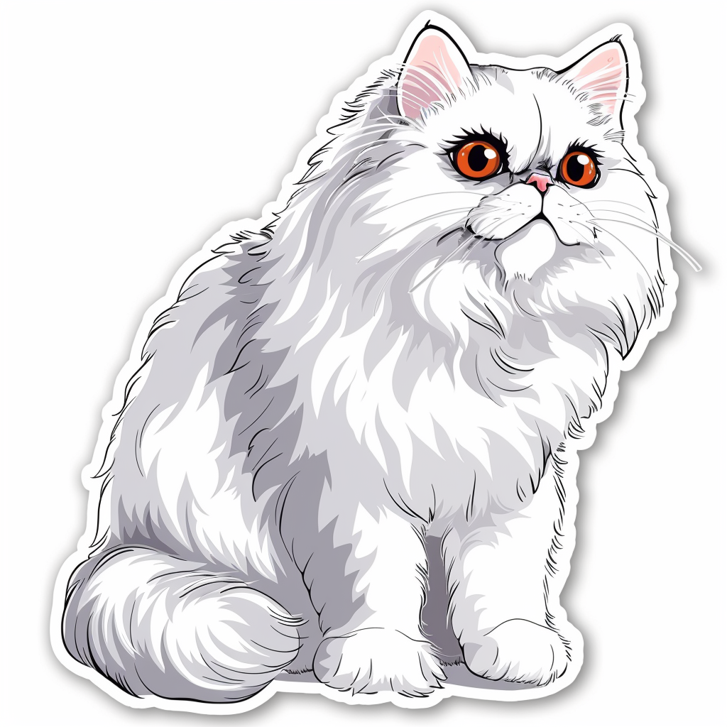 Persian cat Vinyl Decal Sticker for Car, Laptop, Tumbler and more # F07682
